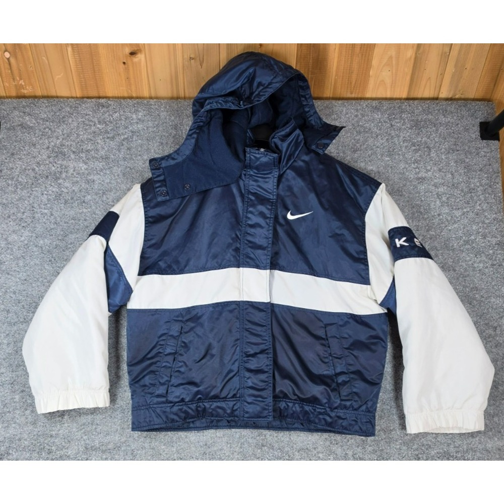 Vintage 1990's Nike Puffer Jacket Size Small or Youth 14 Big Swoosh Back Hit EUC